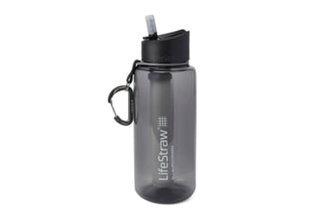 Image of LifeStraw Go Water Bottle with Filter Tritan Renew, Gray, 1 Liter, LGOTR1LGR09