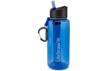 Image of LifeStraw Go Water Filter Bottle, 1 Liter, Blue, One Size, LSG1LTBL09