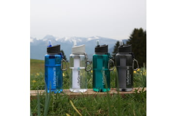 Image of LifeStraw Go Water Filter Bottle, 1 Liter, Dark Teal, One Size, LSG1LTDT09