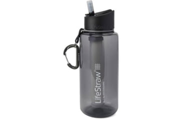 Image of LifeStraw Go Water Bottle w/Filter Tritan Renew, Gray, 1 liter, LGOTR1LGR09