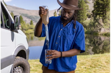 Image of LifeStraw Peak Series Personal Water Filter Straw, Dusty Mountain Blue, 1sz, LSPSLSPMB1