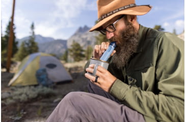 Image of LifeStraw Peak Series Personal Water Filter Straw, Dusty Mountain Blue, 1sz, LSPSLSPMB1
