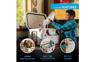 Image of Lifetime Products 48 Quart High Performance Cooler, Pumice/Green, 91074