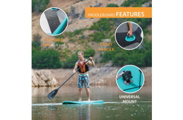 Image of Lifetime Products Horizon 100 Stand-Up Paddleboard w/Paddle, Teal, 90715