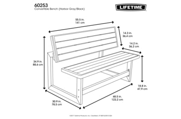 Image of Lifetime Products Convertible Bench