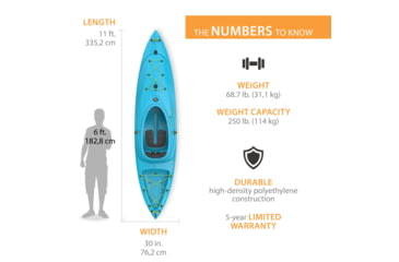Image of Lifetime Products Emotion Cabrio Hybrid 110 Sit-In and Sit-On-Top Kayak w/Paddle