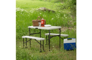Image of Lifetime Products Folding Picnic Table with Benches