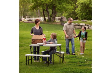 Image of Lifetime Products Folding Picnic Table with Benches