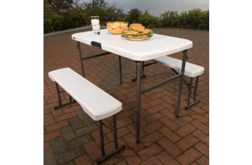 Image of Lifetime Products Folding Picnic Table with Benches