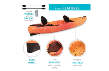 Image of Lifetime Products Spitfire 12T Tandem Sit-On-Top Kayak w/Paddles
