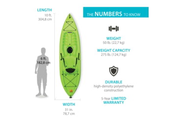 Image of Lifetime Products Tahoma 100 Sit-On-Top Kayak w/Paddle