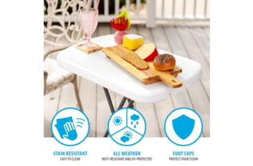 Image of Lifetime Products Light Commercial 26-Inch Personal Table, White, 80251