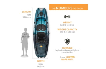 Image of Lifetime Products Manta Angler 100 Fishing Kayak, Aurora Fusion, 91302