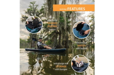 Image of Lifetime Products Manta Angler 100 Fishing Kayak, Aurora Fusion, 91302