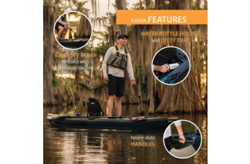 Image of Lifetime Products Manta Angler 100 Fishing Kayak, Aurora Fusion, 91302