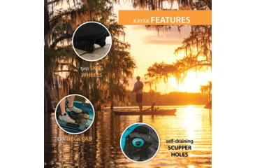 Image of Lifetime Products Manta Angler 100 Fishing Kayak, Aurora Fusion, 91302