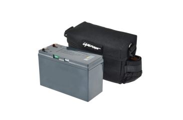 Image of Lightforce Performance Lighting LiFePO4 12.8V 6Ah Battery Carry Bag and Mains Charger, Box Pack, Black, Medium CBLP6