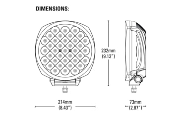 Image of Lightforce Performance Lighting Genesis LED 140W 2 Power Positioning - Single, 8 inch, DL210LED-GJQC