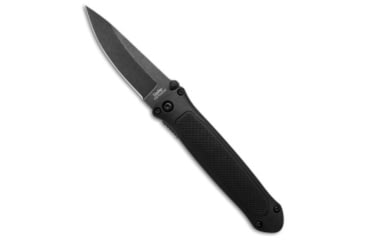 Image of Linder Linder Dual-Action Automatic Hidden Release Knife 3.25" Black, Black, 440, adult, BHQ-184009