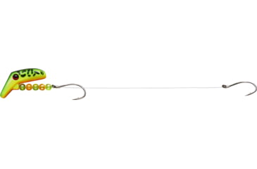 Image of Lindy Lil Guy Fishing Rig With 36in 14 Lb Fluorocarbon Leader, Floating, Firetiger, 1in, LLG126