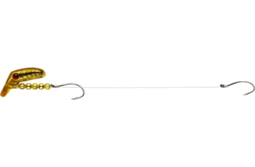 Image of Lindy Lil Guy Fishing Rig With 36in 14 Lb Fluorocarbon Leader, Floating, Transparent Yellow, 1in, LLG156
