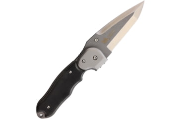 Image of Linton Cutlery Large Tactical Black Micarta Knife, 6.13in Closed, 4.5in Matte Stainless Blade, Black Micarta Handle, L92018