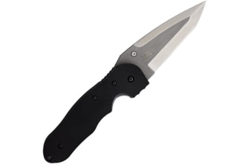 Image of Linton Cutlery Large Tactical Black Textured Knife, 6.13in Closed, 4.5in Matte Stainless Blade, Black Textured G10 Handle, L92018124