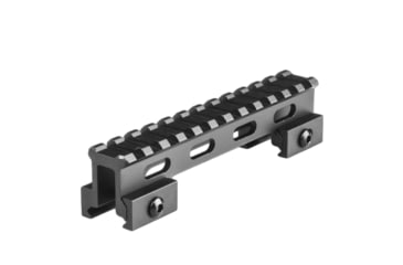 Image of Lion Gears Riser Mount, 1in Riser, 5in Long with 12 Slots, Black, Medium, LG-BM1210