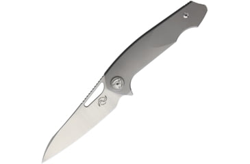 Image of Liong Mah Designs Eraser Framelock Folding Knife, 4 Bohler M390 stainless blade, Gray titanium handle, ERASER -TI