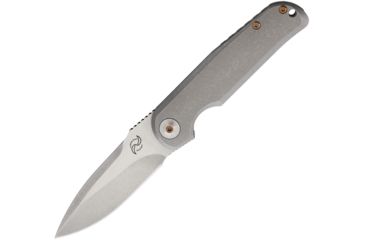 Image of Liong Mah Designs Slim Daily Carry Folding Knife,3.75in,S35VN Steel,Standard Edge,Drop Point,Stonewash and Satin, Handle LMDSDC