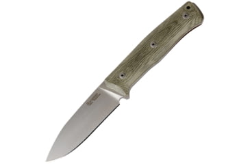 Image of Lionsteel B35 Fixed Blade Micarta Knife, 3.5 satin finish Sleipner tool steel blade, Green canvas micarta handle, B35 CVG