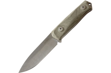 Image of Lionsteel B41 Bushcraft Green Micarta Knife, 4.13 stonewash finish Sleipner tool steel blade, Green canvas micarta handle, B41 CVG