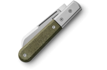 Image of Lionsteel Barlow Dom Folding Knife, 3in, M390 Stainless, Satin Finish, DOM Style Blade, Green Canvas Micarta Handle, CK0115 CVG