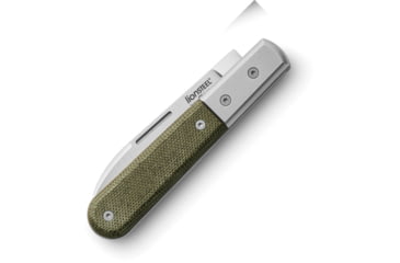 Image of Lionsteel Barlow Roundhead Folding Knife, 3in, M390 Stainless, Satin Finish, Roundhead Blade, Green Canvas Micarta Handle, CK0111 CVG