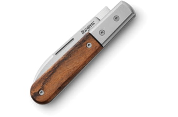 Image of Lionsteel Barlow Roundhead Folding Knife, 3in, M390 Stainless, Satin Finish, Roundhead Blade, Santos Wood Handle, CK0111 ST
