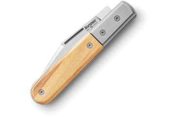Image of Lionsteel Barlow Shuffler Folding Knife, 3in, M390 Stainless, Satin Finish, Shuffler Blade. Olive Wood Handle, CK0112 UL