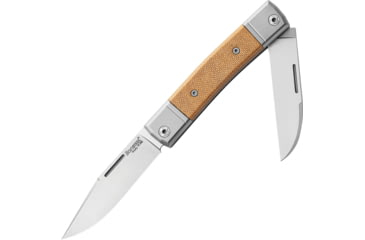 Image of Lionsteel BestMan BM13 Slipjoint Canvas Folding Knife, Satin finish Bohler M390 stainless clip and Wharnc, Natural canvas micarta handle, BM13 CVN