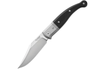 Image of Lionsteel Gitano Slip Joint Black G10 Folding Knife, 3.25 satin finish Niolox tool steel clip point bl, Black G10 handle, GT01 GBK