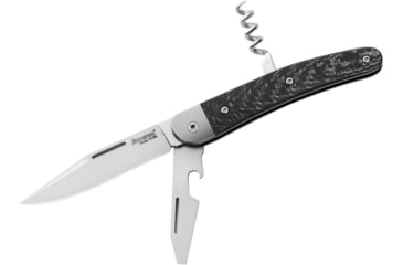 Image of Lionsteel Jack Linerlock Carbon Fiber Knife, with screwdriver blade and corkscrew, JK3 CF