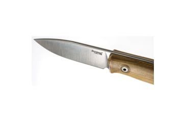Image of Lionsteel M1 Fixed Blade Olive Wood Knife, M1 Fixed Blade, 6.75in Overall, 3in Satin Bohler M390 SS Drop Point, Olive Wood Handle, Lanyard With Titanium Bead, Brown Leather Sheath, M1 UL