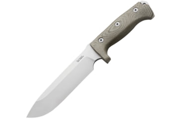 Image of Lionsteel M7 Fixed Blade Satin Knife, 7 satin finish Sleipner tool steel blade, Green canvas micarta handle, M7 CVG