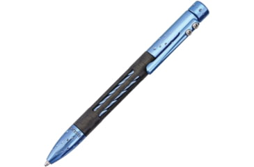 Image of Lionsteel Nyala Pen Carbon Fiber Blue, Nyala Twist Pen, 4.5in Overall, Carbon Fiber Insert, Uses Fisher Space Pen Pr4 Cartridge, Titanium Construction, Blue, Blue, NY FC BLS