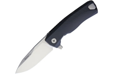 Image of Lionsteel ROK Framelock Folding Knife, 3.25in Satin Bohler M390 SS Drop Point, Black Aluminum Handle, ROK A BS