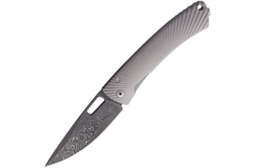 Image of Lionsteel TiSpine Framelock Gray Folding Knife, TS1DS GM