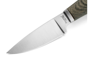 Image of Lionsteel Willy Fixed Blade Knife, 3.1in, M390 Steel, Drop Point, Micarta/Ti Handle, Green Canvas, WL1 CVG