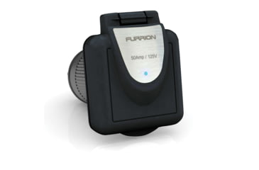 Image of Lippert 385702 Furrion 50 Amp Standard Square Inlet, Black, F52INS-BS-OEM