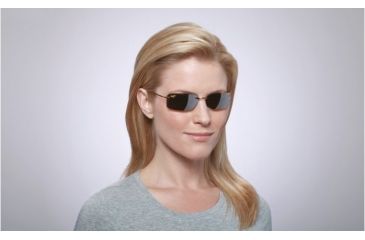 Image of Maui Jim Little Beach Sunglasses w/ Amber Frame and HCL Bronze Lenses - H515-21, On Model