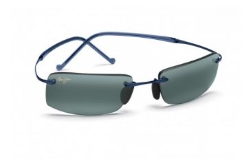 Image of Maui Jim Little Beach Sunglasses w/ Blue Frame and Neutral Grey Lenses - 515-03, Quarter View