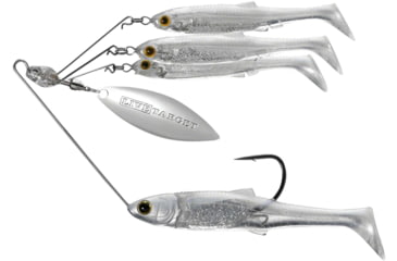 Image of Live Target BaitBall Spinner Rig, 4/0 Hook, Pearl White/Silver, Medium, 1/2oz, MNSR14MD855