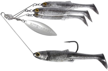 Image of Live Target BaitBall Spinner Rig, 4/0 Hook, Smoke/Silver, Medium, 1/2oz, MNSR14MD850